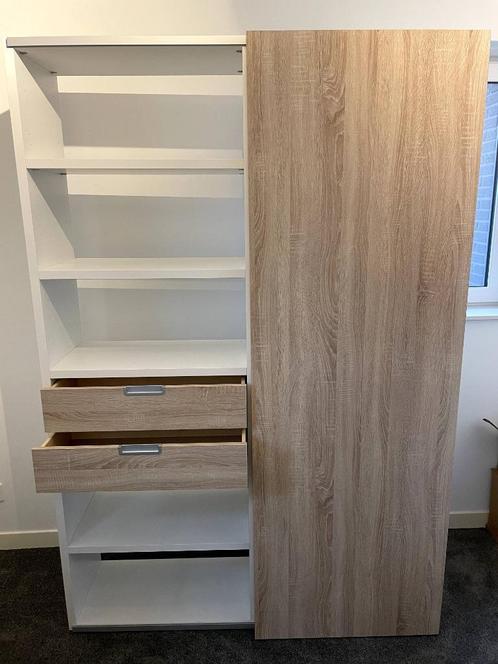 Dubbele kast met schuifdeur, Huis en Inrichting, Kasten | Vitrinekasten, Zo goed als nieuw, 200 cm of meer, 100 tot 150 cm, 25 tot 50 cm