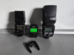 Yongnuo speedlite YN685 + YN468-II flitsers + YN622C-TX ETTL, Ophalen of Verzenden, Zo goed als nieuw, Overige merken, Kantelbaar