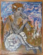 Faun 94*74 cm acryliverf, Antiek en Kunst, Kunst | Schilderijen | Modern, Ophalen