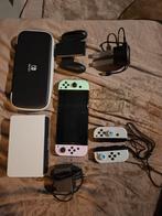 Nintendo switch oled met accessoires, Ophalen of Verzenden, Zo goed als nieuw, Met 3 controllers of meer, Switch OLED