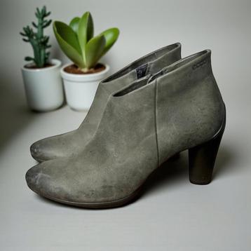 Ecco Schoenen Maat 38 Khaki Grijs Leer Hakken beschikbaar voor biedingen
