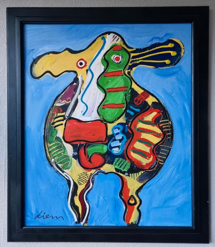 Olieverfschilderij Peter Diem, Antiek en Kunst, Kunst | Schilderijen | Modern, Ophalen