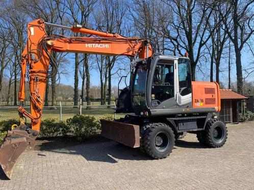 Hitachi ZX140W-3 Mobiele kraan excavator (bj 2008), Zakelijke goederen, Machines en Bouw | Kranen en Graafmachines, Graafmachine