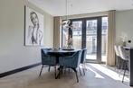 Eetkamer stoellen 6x, Huis en Inrichting, Ophalen, Blauw, Zo goed als nieuw, Stof