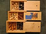 6 Doosjes schaakstukken. Verkocht, Staunton., Staunton., Ophalen of Verzenden, Zo goed als nieuw