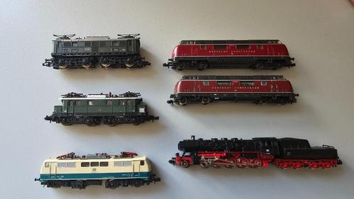 6 x Locomotief Minitrix, Roco en Fleischmann, Hobby en Vrije tijd, Modeltreinen | N-Spoor, Gebruikt, Locomotief, Gelijkstroom
