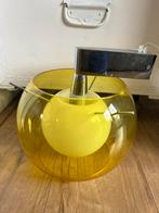 Retro bollamp geel - witte bol, Ophalen of Verzenden, Zo goed als nieuw