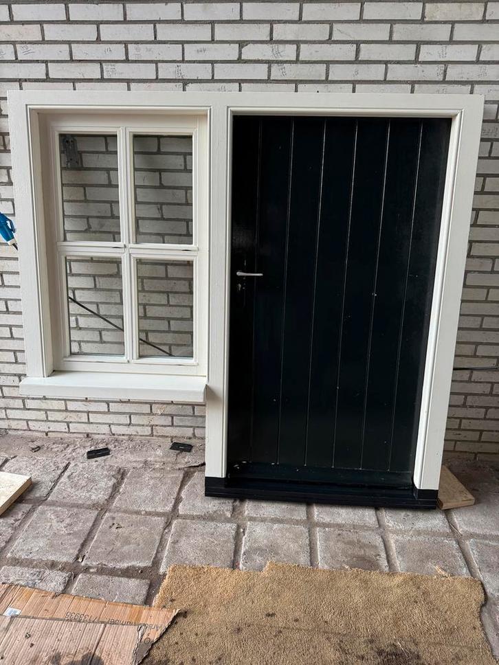 Authentiek Deurskozijn met Melkmeisje - Zo Goed Als Nieuw, Doe-het-zelf en Verbouw, Deuren en Horren, Zo goed als nieuw, Buitendeur