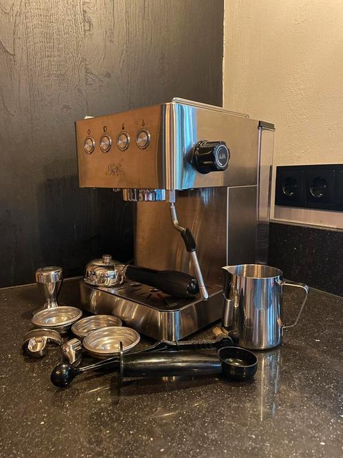 Solis Barista grab gusto inclusief bonenmaler pistonmachine, Witgoed en Apparatuur, Koffiezetapparaten, Zo goed als nieuw, Gemalen koffie