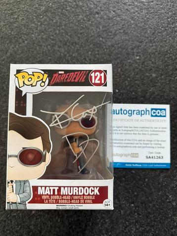 Gesigneeerde Funko pop Marvel Daredevil Charlie Cox beschikbaar voor biedingen