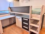 Halfhoogslaper Beau 90x200 met bureau - Schaduwgrijs, Huis en Inrichting, Slaapkamer | Stapelbedden en Hoogslapers, Ophalen, Gebruikt