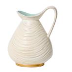 Vintage West-Germany 913 KAN vaas wit met goud '50/'60, Ophalen of Verzenden