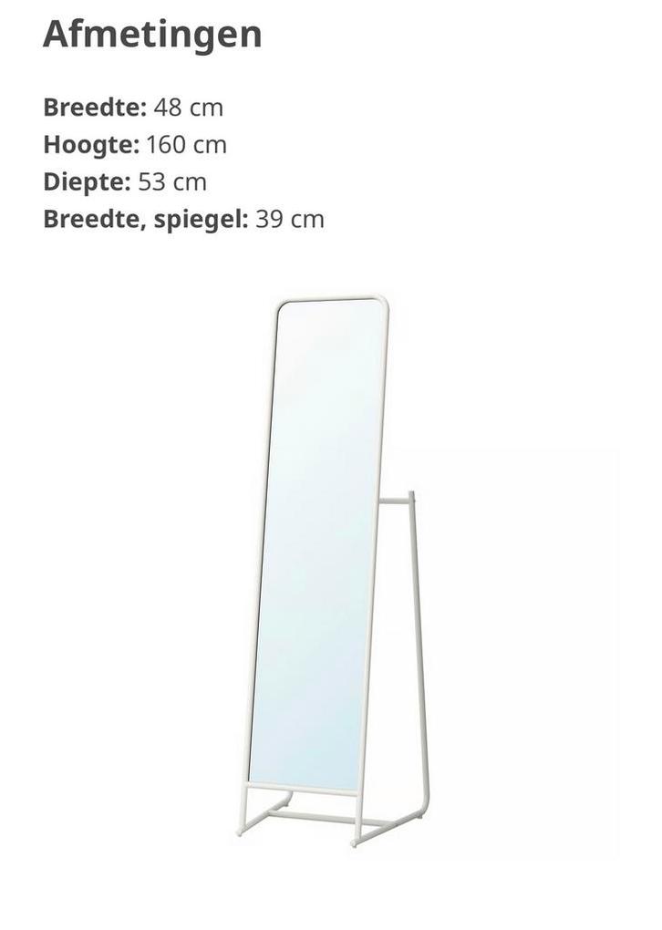 Passpiegel Knapper te koop, Huis en Inrichting, Woonaccessoires | Spiegels, Zo goed als nieuw, Minder dan 50 cm, 150 tot 200 cm