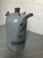 Petroleum kan 3 liter grijs gewolkt emaille, Antiek en Kunst, Antiek | Emaille, Ophalen of Verzenden