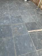 Terrastegels Natuursteen Donkergrijs 9m2 (60x60), Ophalen, Gebruikt, 5 tot 10 m², Natuursteen