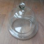 Grote glazen stolp met glazen bord., Ophalen of Verzenden, Zo goed als nieuw