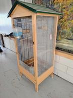 Volière verrijdbaar maten ongeveer 85x80, Ophalen, Gebruikt, Hout, Volière