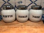 Set emaille Bolle bussen koffie thee suiker, Antiek en Kunst, Ophalen of Verzenden