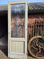 243,5hx85,5br Deur prachtig ge-etst glas (glasmaat 143x62,7), Ophalen