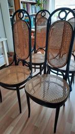 Set 4 x Thonet 78 Lange Jan eetkamerstoel | stoel webbing, Ophalen, Gebruikt, Bruin, Hout