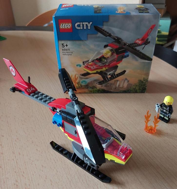 Lego City 60411 Fire Rescue Helicopter! Z.G.A.N.!, Kinderen en Baby's, Speelgoed | Duplo en Lego, Zo goed als nieuw, Lego, Complete set