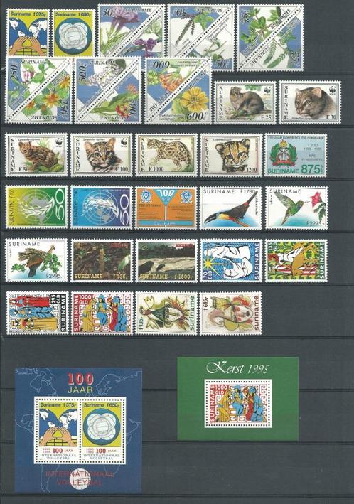 Suriname 1995, complete jaargang, Postfris., Postzegels en Munten, Postzegels | Suriname, Postfris, Verzenden