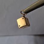 14K Gouden Dobbelsteen Hanger, Sieraden, Tassen en Uiterlijk, Kettinghangers, Ophalen of Verzenden, Nieuw, Goud