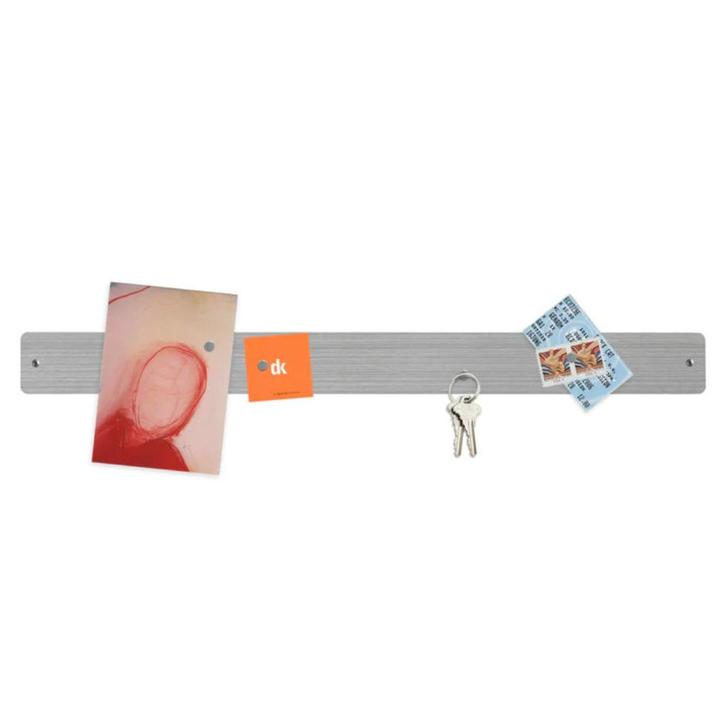Magnetic strip bulletin board 5 x 35 cm rvs + 6 magneten, Huis en Inrichting, Woonaccessoires | Memoborden, Nieuw, Magneetbord