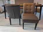 2x eetkamerstoel merk Vervoort Taupe kleur, Huis en Inrichting, Stoelen, Ophalen of Verzenden, Gebruikt, Overige kleuren, Twee