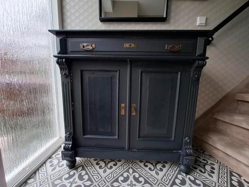 Zwarte biedermeier meidenkast, Huis en Inrichting, Kasten | Overige, Gebruikt, Ophalen