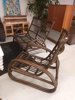 Vintage 1970 rotan bamboo stoelen en bank, Huis en Inrichting, Ophalen, Gebruikt