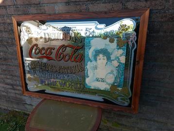 Reclame spiegel coca-cola frisdrank brocante vintage beschikbaar voor biedingen