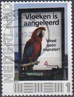 Nederland- Persoonlijke- Vloeken is Aangeleerd- Papagaai- G, Ophalen of Verzenden, Na 1940, Gestempeld