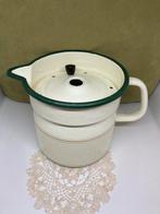 Vintage emaille melkkoker (100422), Antiek en Kunst, Antiek | Emaille, Ophalen of Verzenden