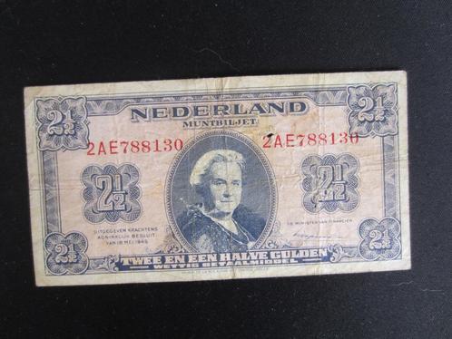 Te Koop 2 1/2 Gulden biljet 1945, Postzegels en Munten, Bankbiljetten | Nederland, Los biljet, 2½ gulden, Ophalen of Verzenden