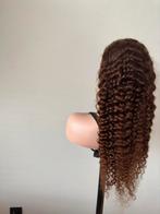 NIEUW Human hair lacewig curly pruik krul deepwave haarstuk, Ophalen of Verzenden, Zo goed als nieuw, Pruik of Haarverlenging