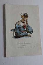 ZAANSE KLEDERDRACHT Litho Jonge Dame 1825 Frans Buffa GV7, Antiek en Kunst, Kunst | Litho's en Zeefdrukken, Ophalen of Verzenden