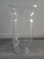 Glazen vaas/windlicht H25cm. Diameter bovenkant 15cm, Ophalen, Gebruikt, Overige kleuren, Glas