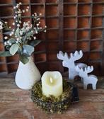 Zwart metalen krans kandelaar D16,5cm, Zwart, Nieuw, Ophalen of Verzenden, Metaal