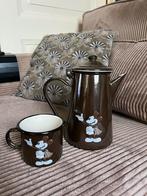 Disneyland Parijs Emaille Koffiepot & Mok Mickey Mouse Set, Ophalen of Verzenden