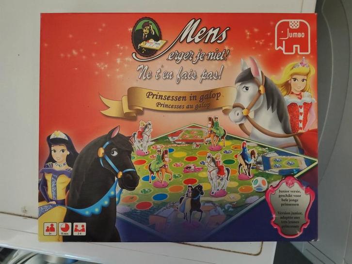 Mens Erger Je Niet! - Prinsessen in Galop, Hobby en Vrije tijd, Gezelschapsspellen | Bordspellen, Zo goed als nieuw, Drie of vier spelers