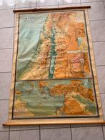 Oude wandkaart van Palestina. De landen der Heilige Schrift, Antiek en Kunst, Antiek | Schoolplaten, Geschiedenis, Ophalen of Verzenden