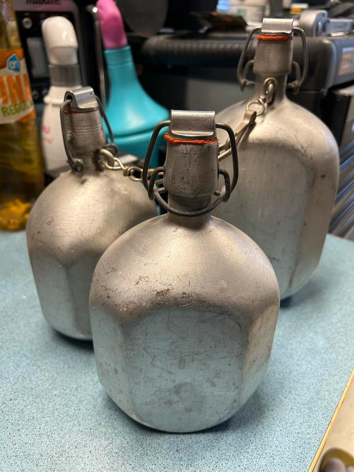 Vintage Veldfles - Oorlogsleger, Antiek en Kunst, Curiosa en Brocante, Ophalen of Verzenden