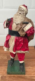 Vintage kerstman uit papier mache, Diversen, Kerst, Ophalen of Verzenden, Gebruikt