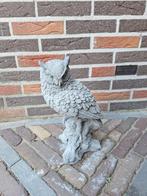 Betonbeeld uil op stam, Ophalen, Nieuw, Beton, Dierenbeeld