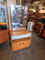 Vintage dressoir wandmeubel met spiegel 60s, Huis en Inrichting, Tafels | Kaptafels, Ophalen, ,, Zo goed als nieuw, ,