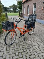 Moederfiets met 3 kinderzitjes - Oranje, Ophalen, Gebruikt, Overige merken
