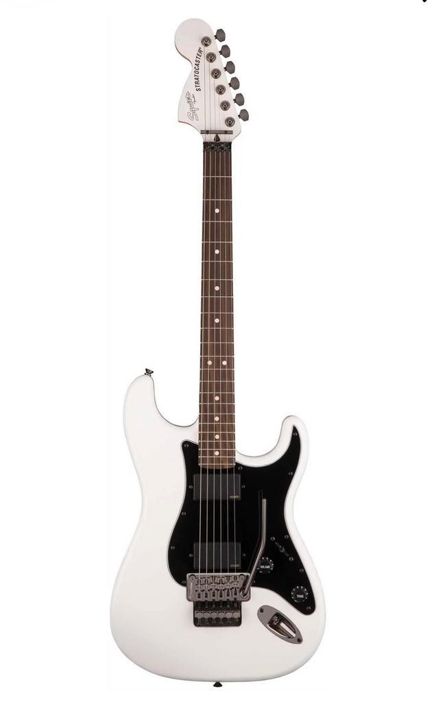 Squier Stratocaster HH with Floyd Rose - Olympic White, Muziek en Instrumenten, Snaarinstrumenten | Gitaren | Elektrisch, Zo goed als nieuw