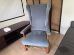 Antieke wingback fauteuil lichtblauw, Ophalen