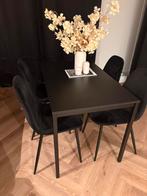 Zwarte IKEA SANDSBERG eettafel, stijlvol en praktisch!, Huis en Inrichting, Tafels | Eettafels, 100 tot 150 cm, Zo goed als nieuw